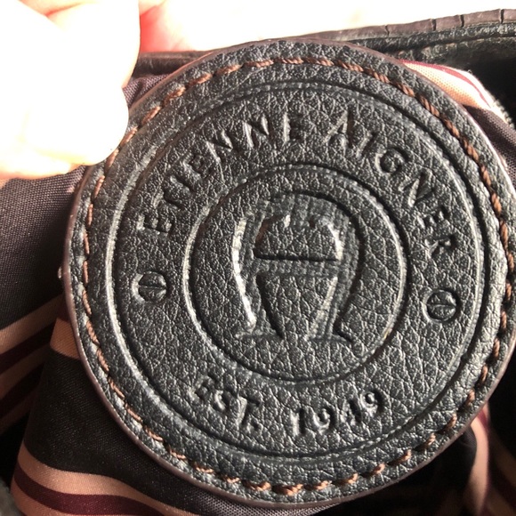 Etienne Aigner black Leather handbag hobo bag style Vintage 1990s Girl-Boss Chic - Picture 14 of 16